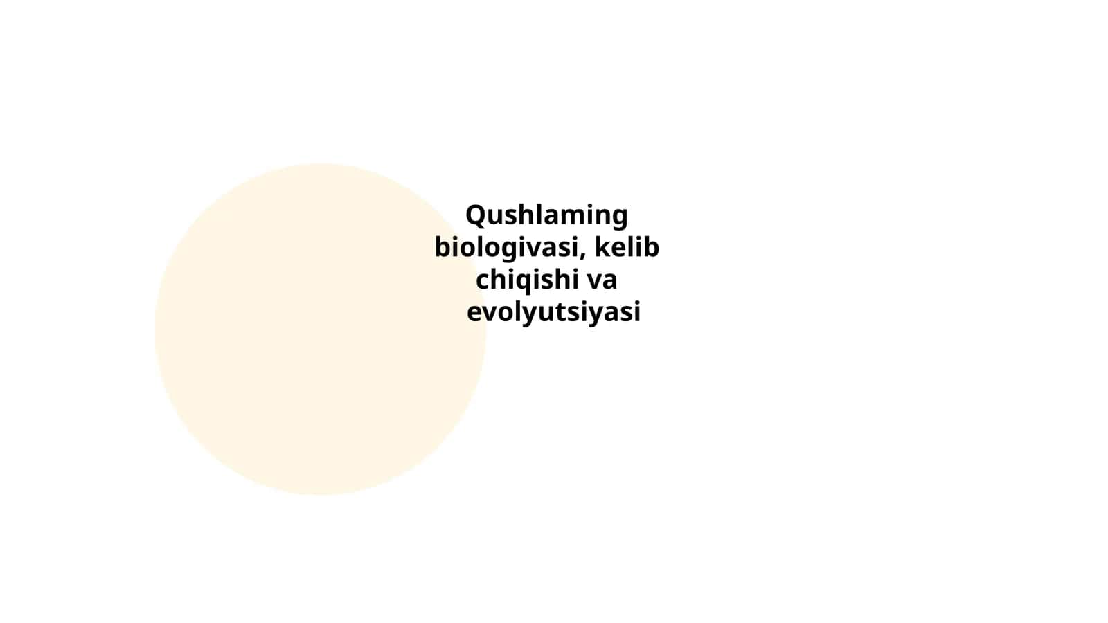 Qushlaming biologivasi, kelib chiqishi va evolyutsiyasi