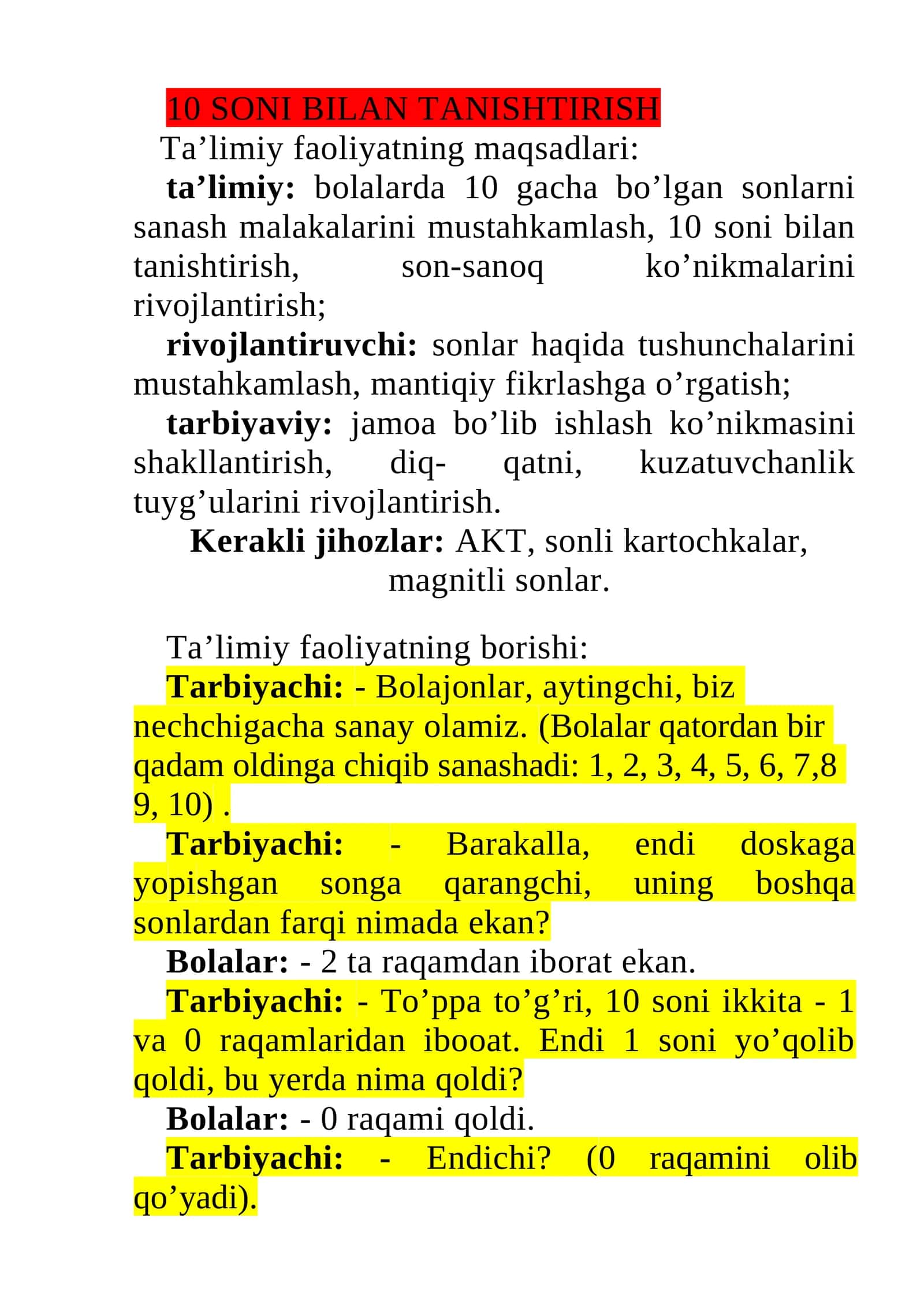 10 SONI BILAN TANISHTIRISH