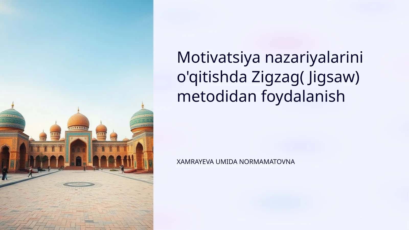 Zigzag (Jigsaw) metodidan foydalanish