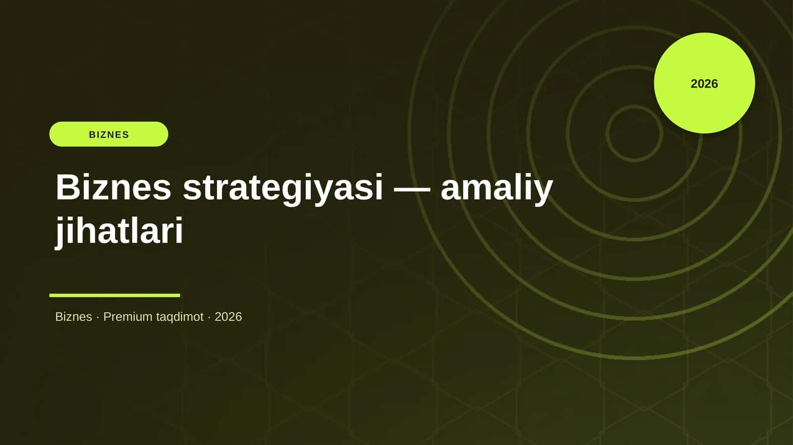 Biznes strategiyasi — amaliy jihatlari