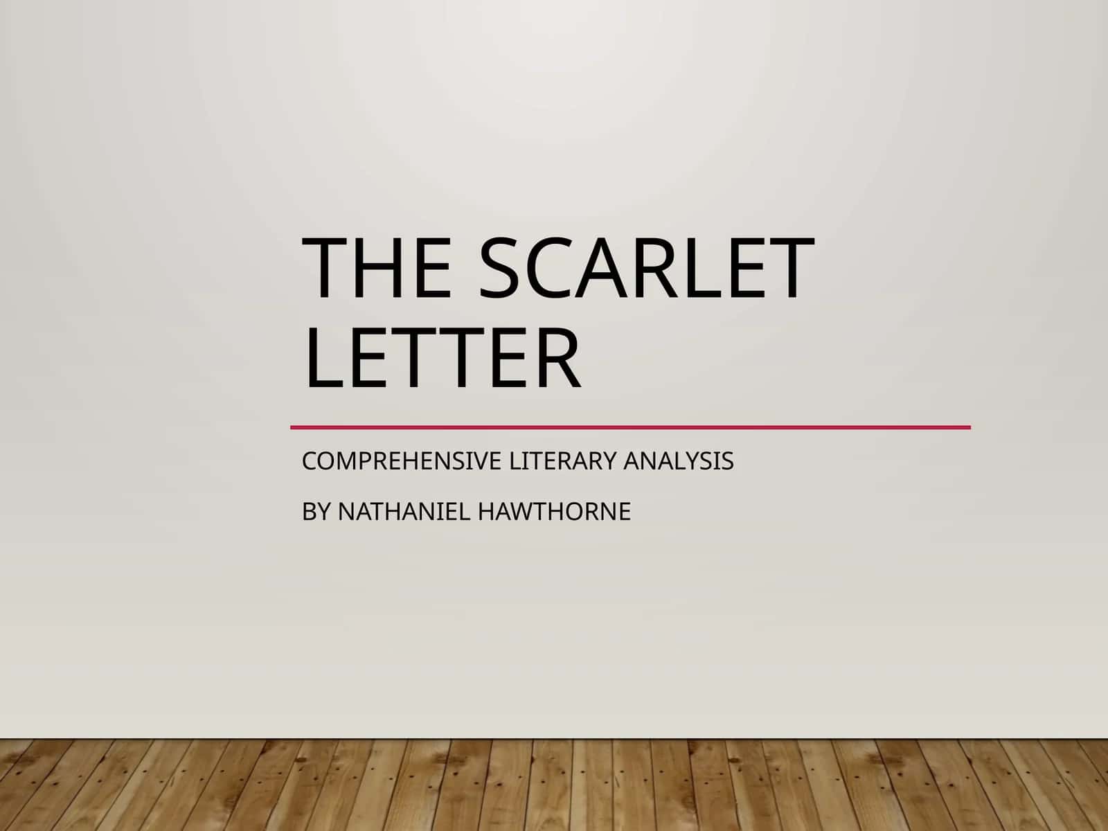 The Scarlet Letter
