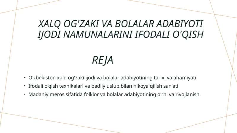 Xalq og'zaki ijodining tarixi
