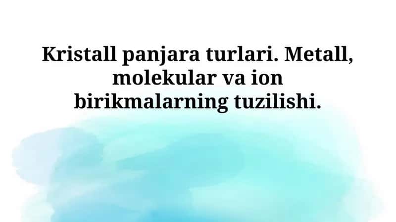 Kristall panjara turlari