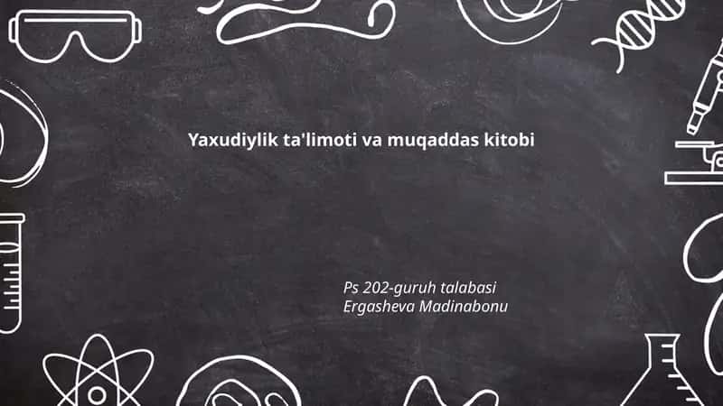 Yahudiylik ta'limoti va muqaddas kitobi