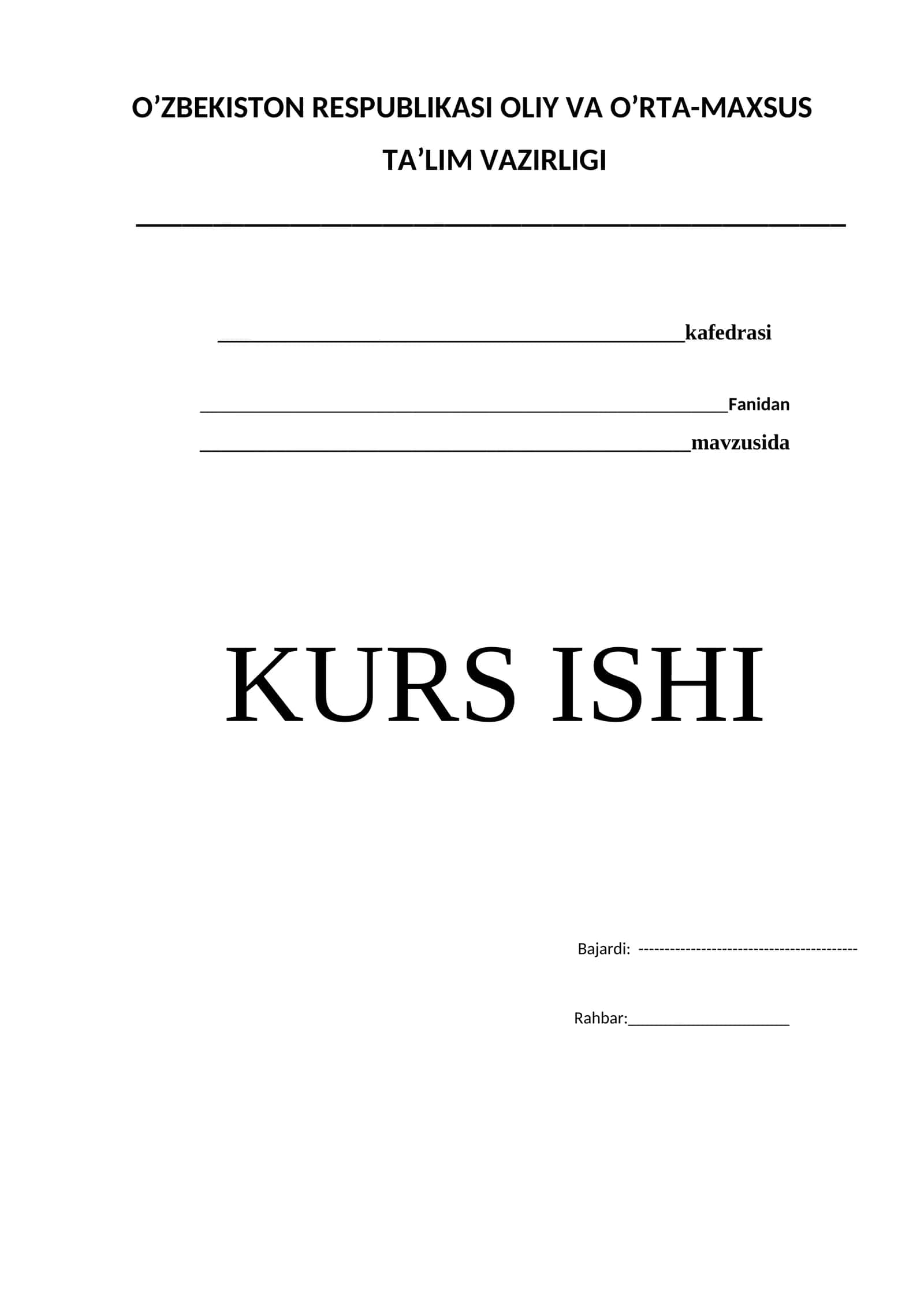 Insoniyatning mehnat faoliyati va turmush tarzi