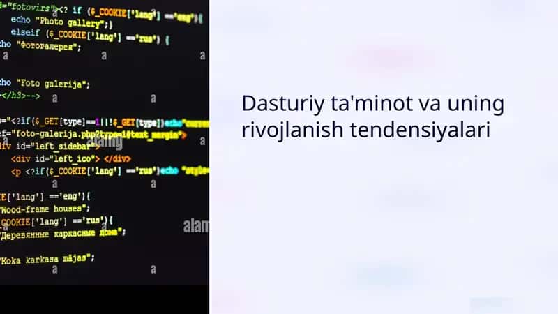 Dasturiy ta'minot va uning rivojlanish tendensiyalari