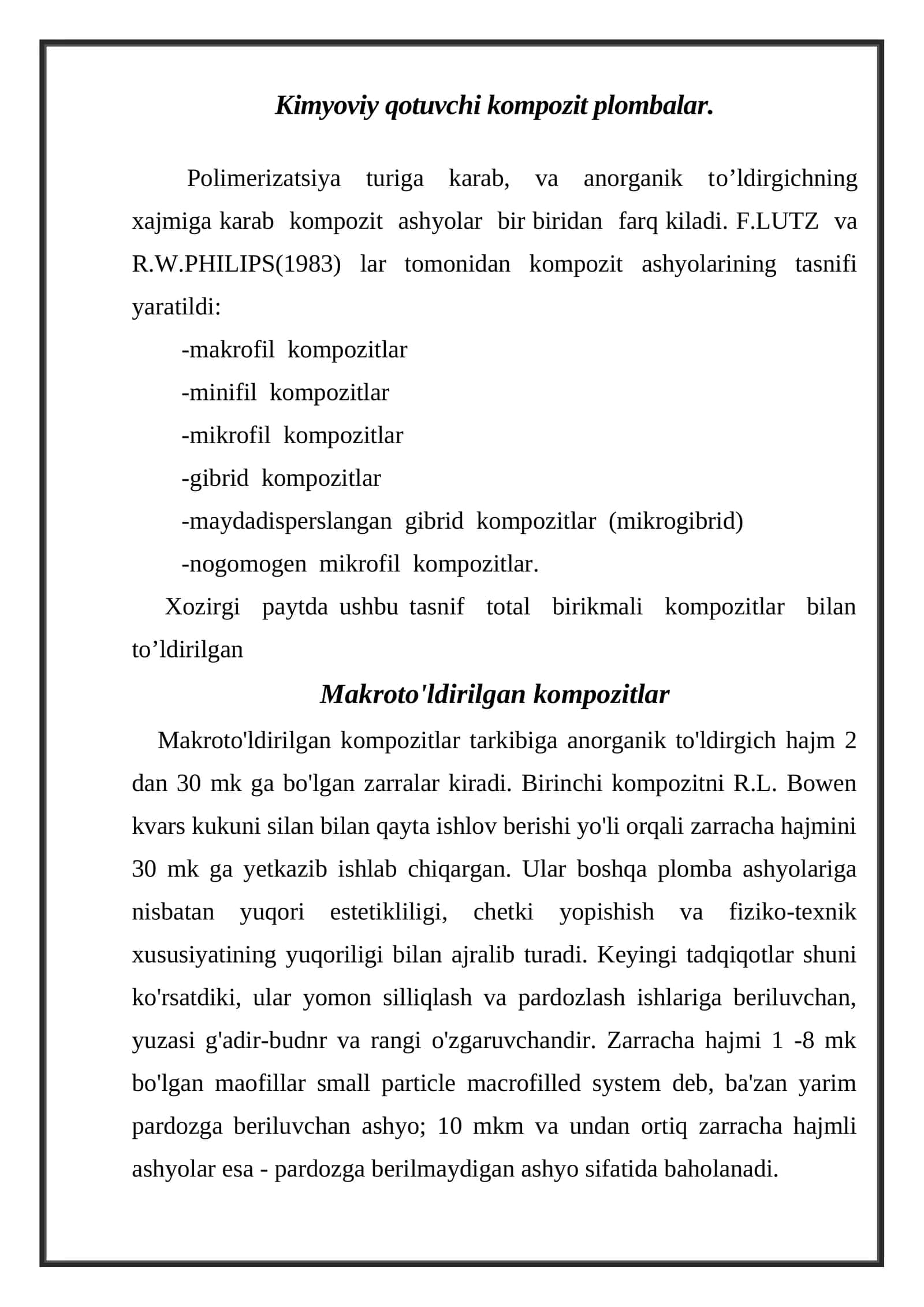 Kompozit plombalar