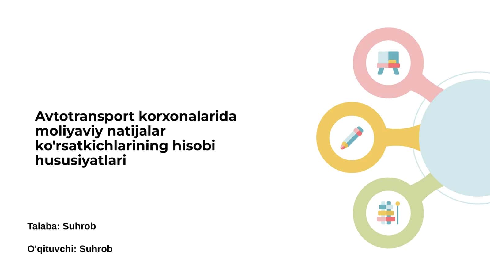 Avtotransport korxonalarida moliyaviy natijalar ko'rsatkichlarining hisoblashi