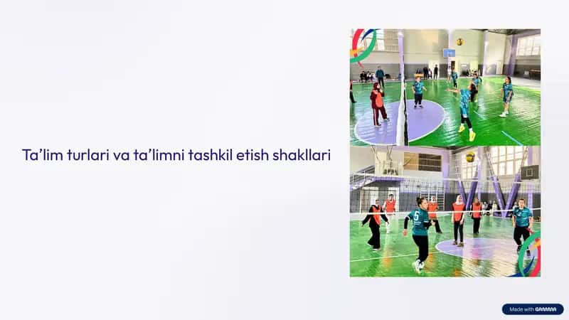 Taʼlim turlari va taʼlimni tashkil etish shakllari