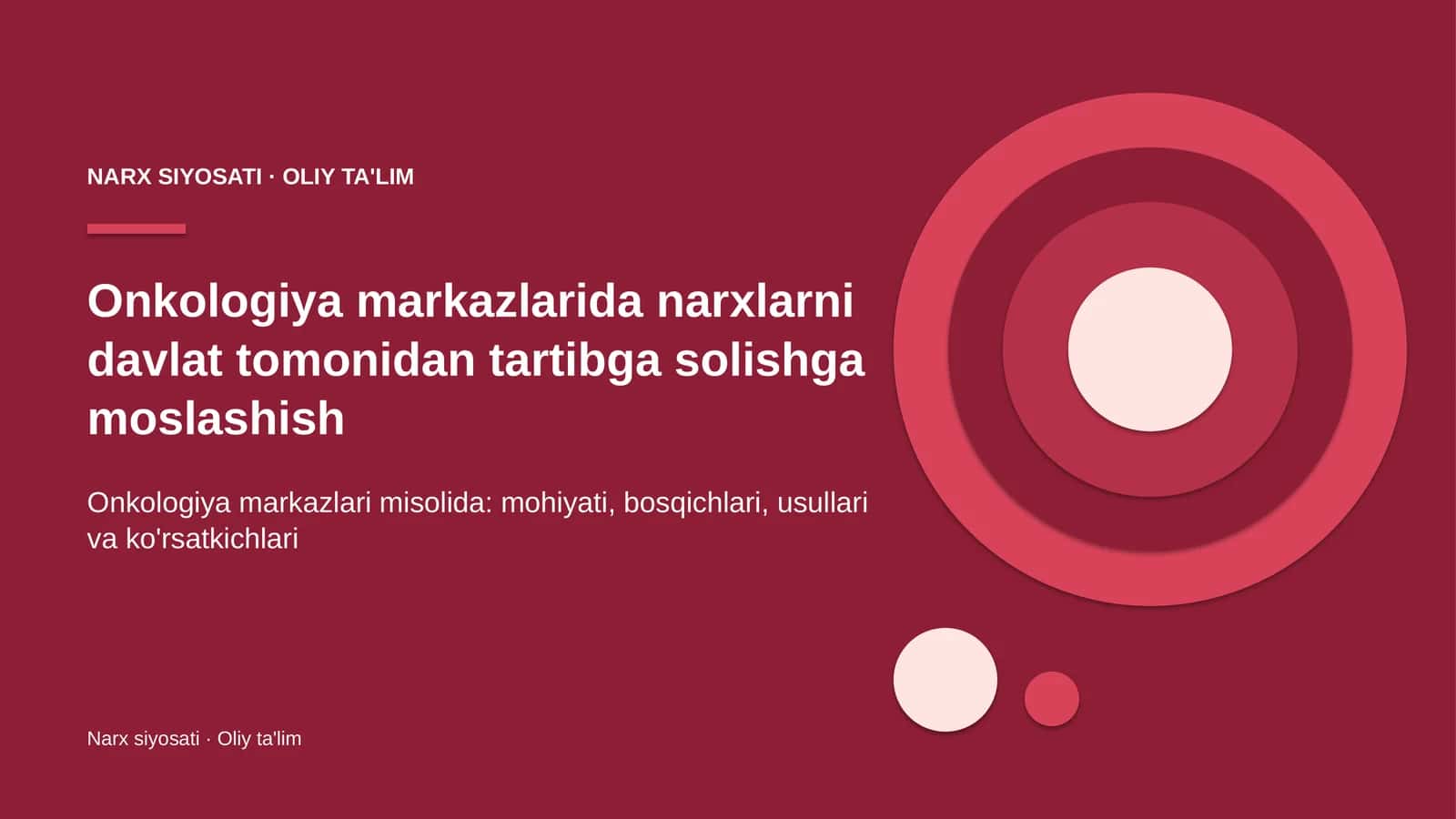 onkologiya markazlarida narxlarni davlat tomonidan tartibga solishga moslashish 4299