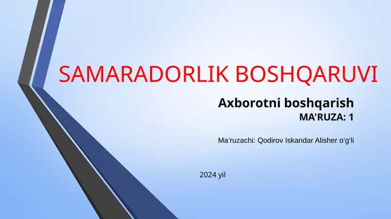 Axborotni boshqarish