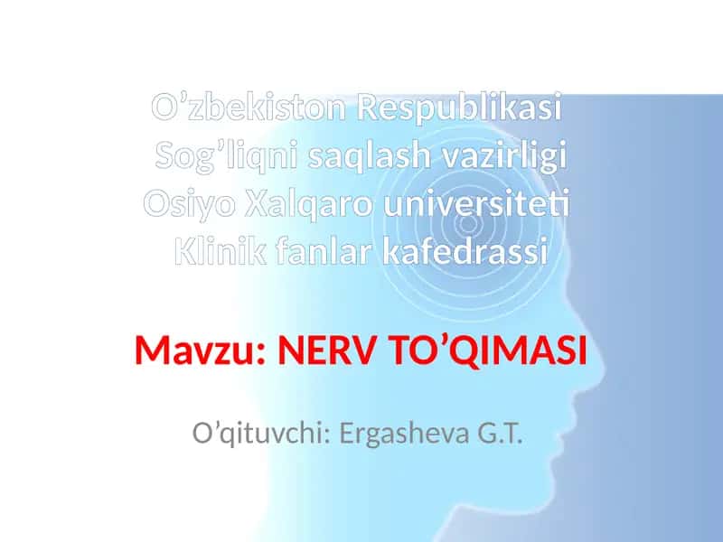 NERV TO’QIMASI