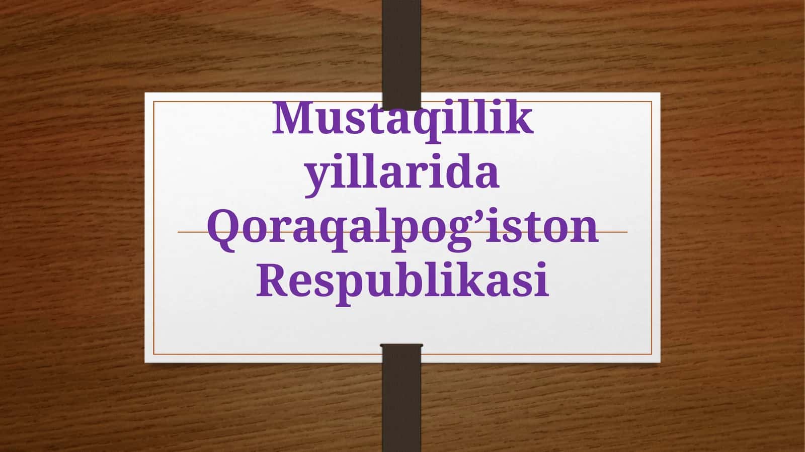 Qoraqalpog’iston Respublikasi