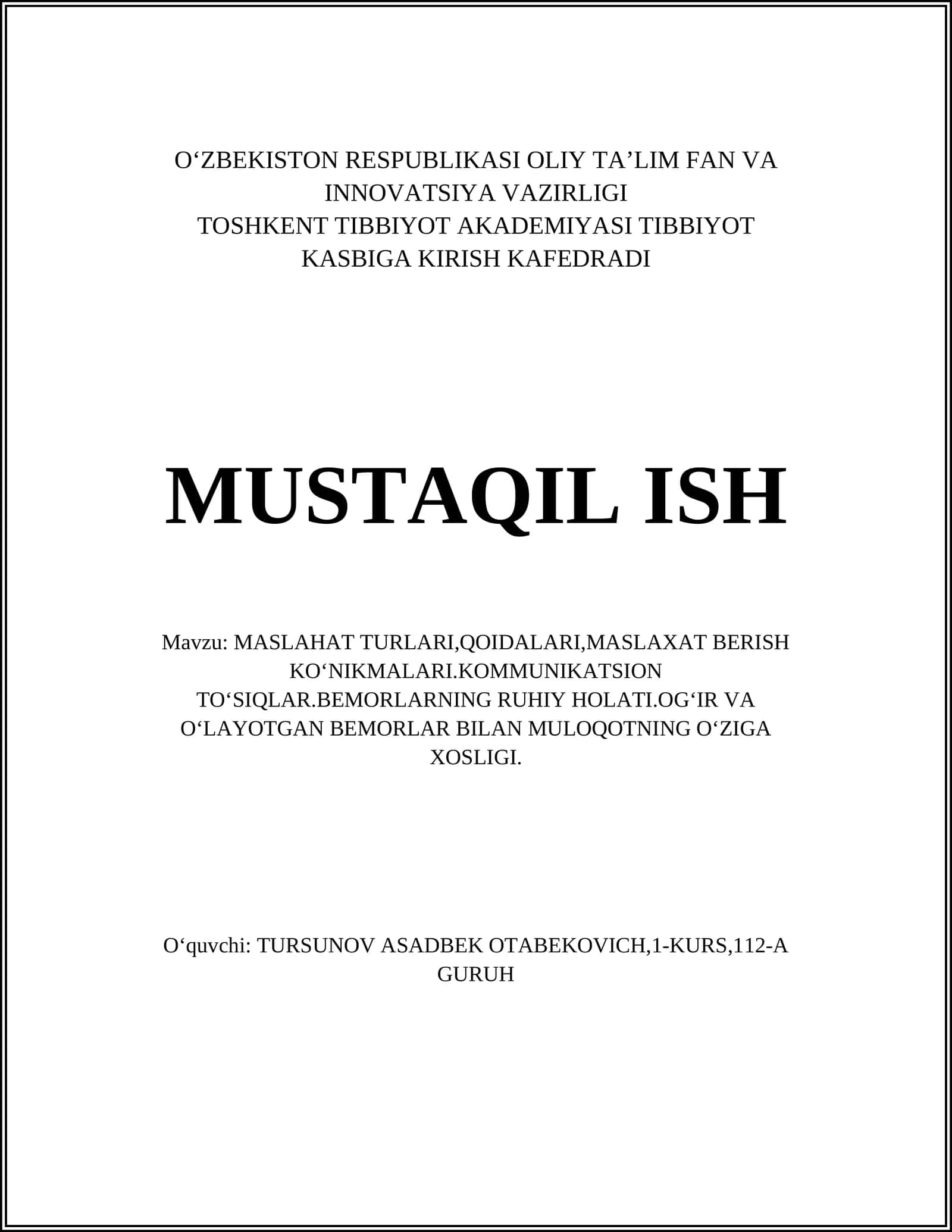 MASLAHAT TURLARI