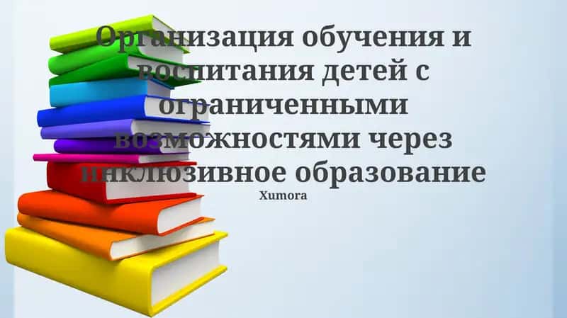 Организация обучения и воспитания детей с ограниченными возможностями через инклюзивное образование