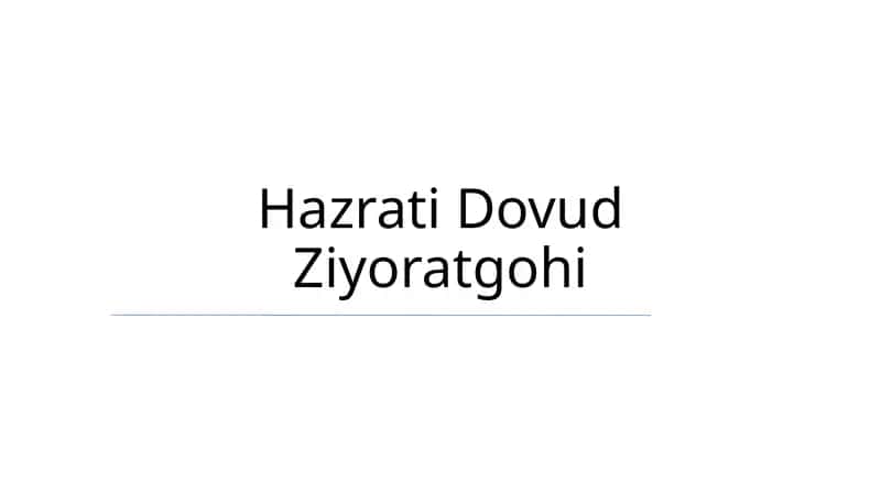 Hazrati Dovud Ziyoratgohi