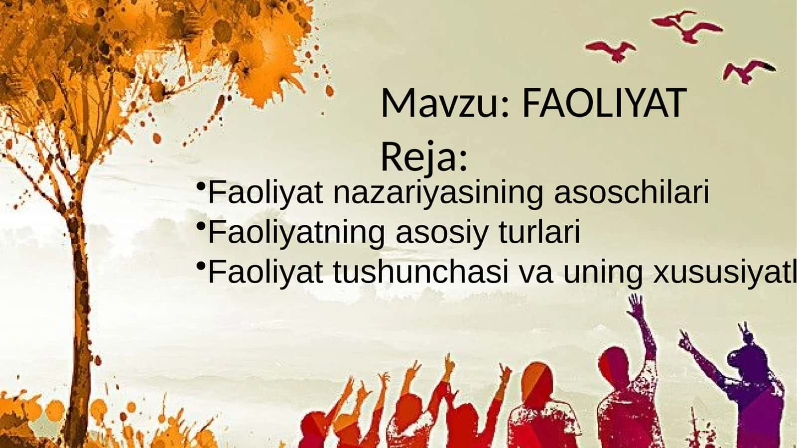 FAOLIYAT