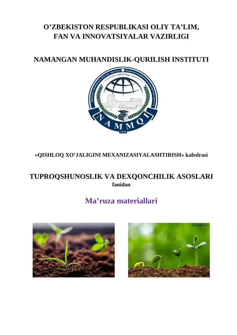 Qishloq xo‘jaligini mexanizasiyalaştirish va innovatsion texnika