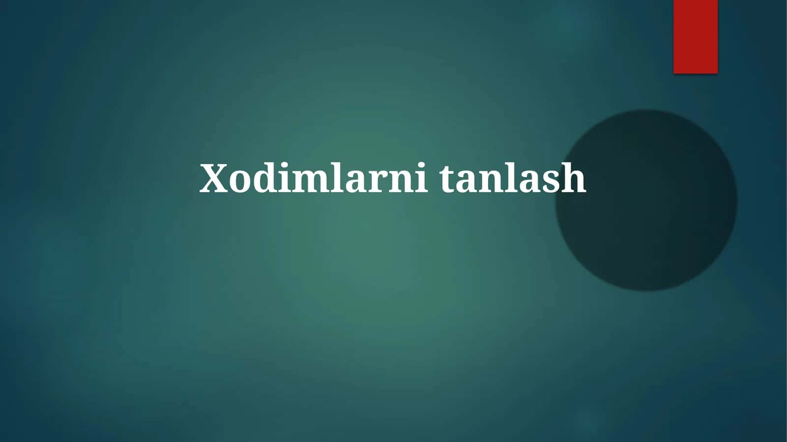 Xodimlarnitanlash