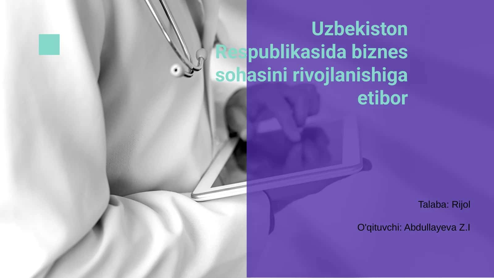 Biznes sohasining dolzarbligi