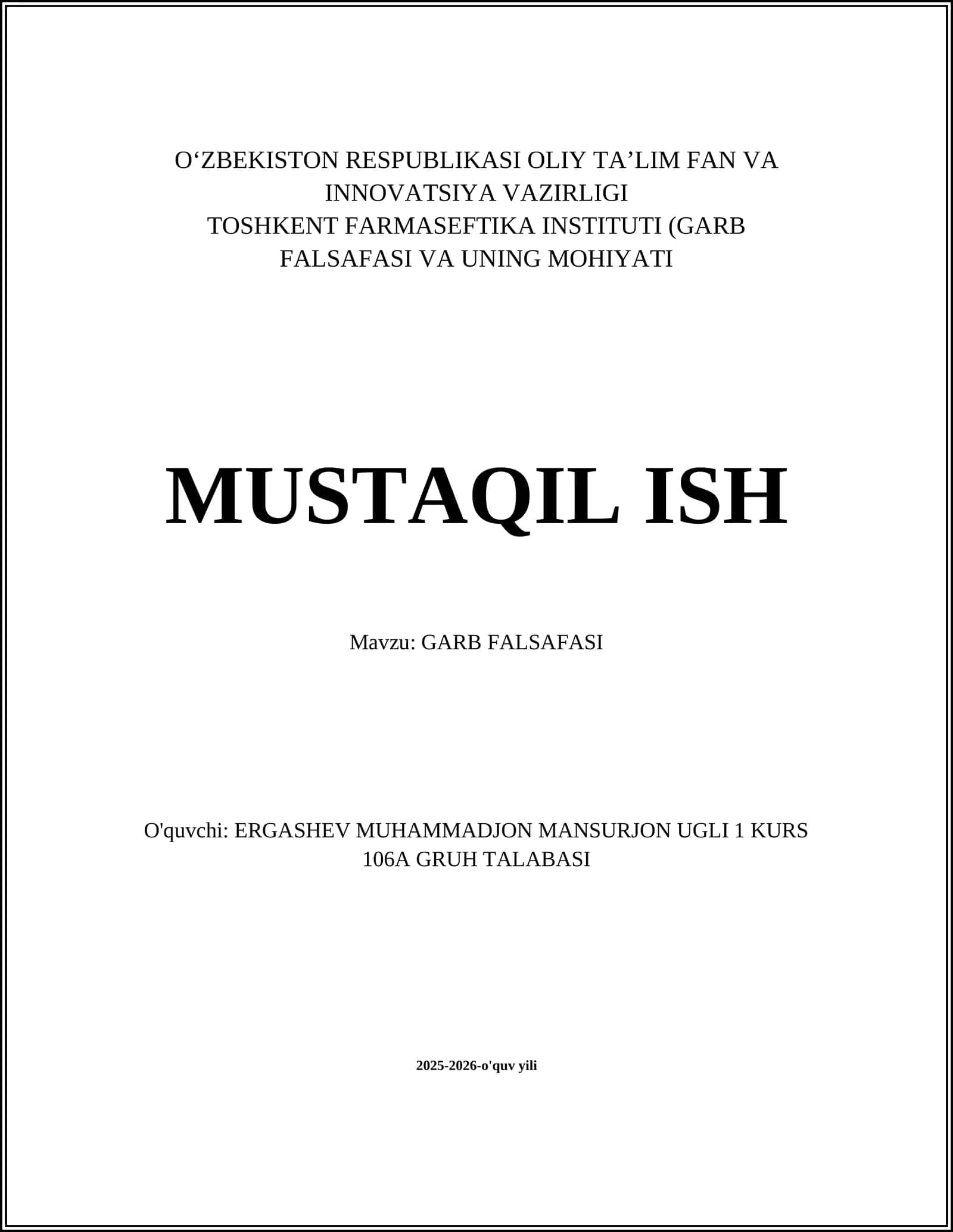 GARB FALSAFASI