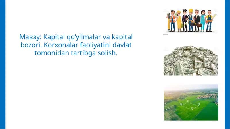 Kapitalqo‘yilmalar va kapital bozori