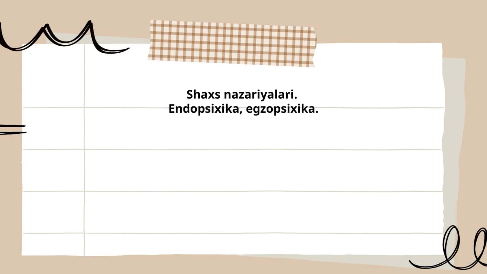 Shaxs nazariyalari