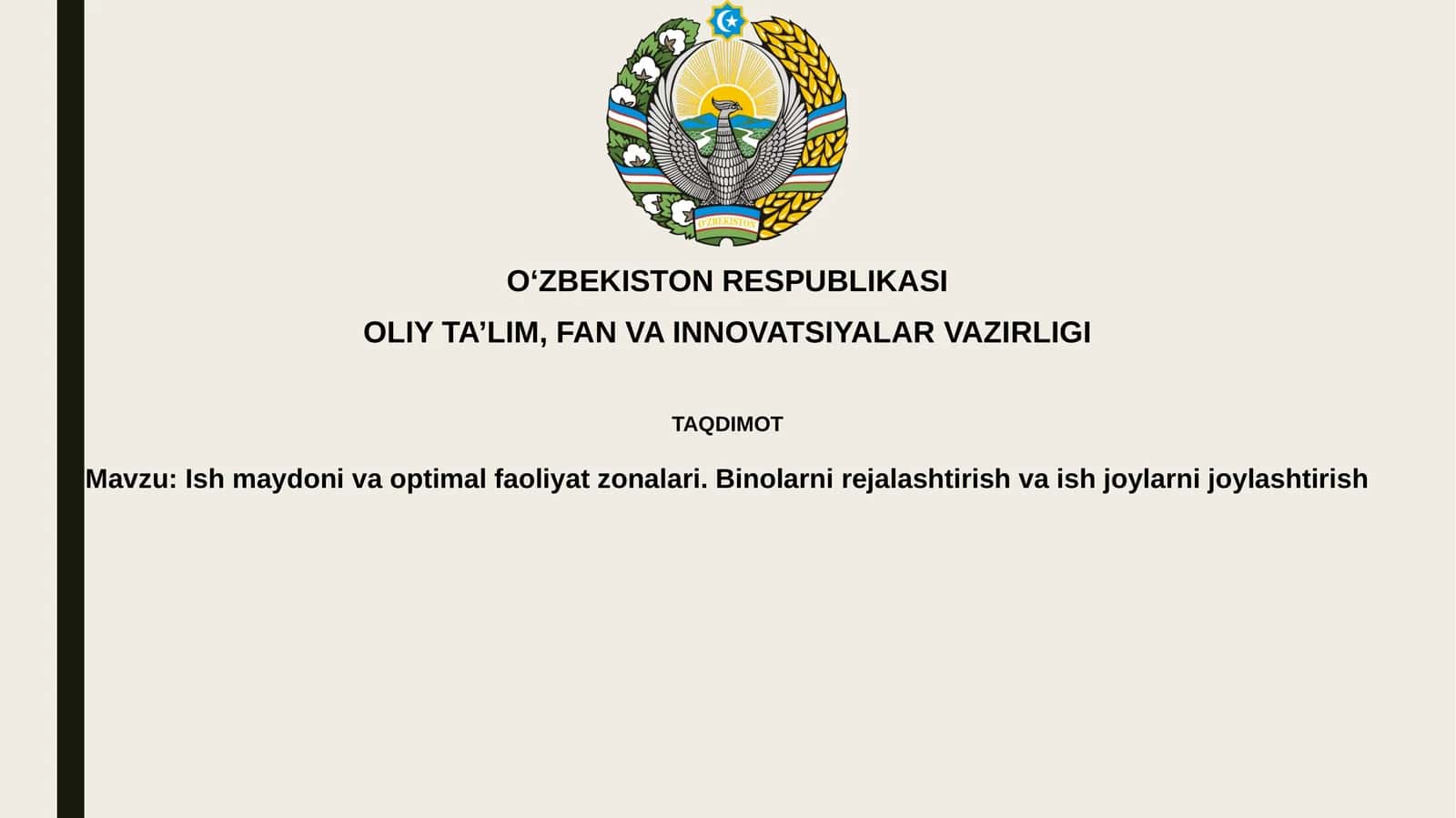 Ishmaydoni va faoliyat zonalari optimallashtirish