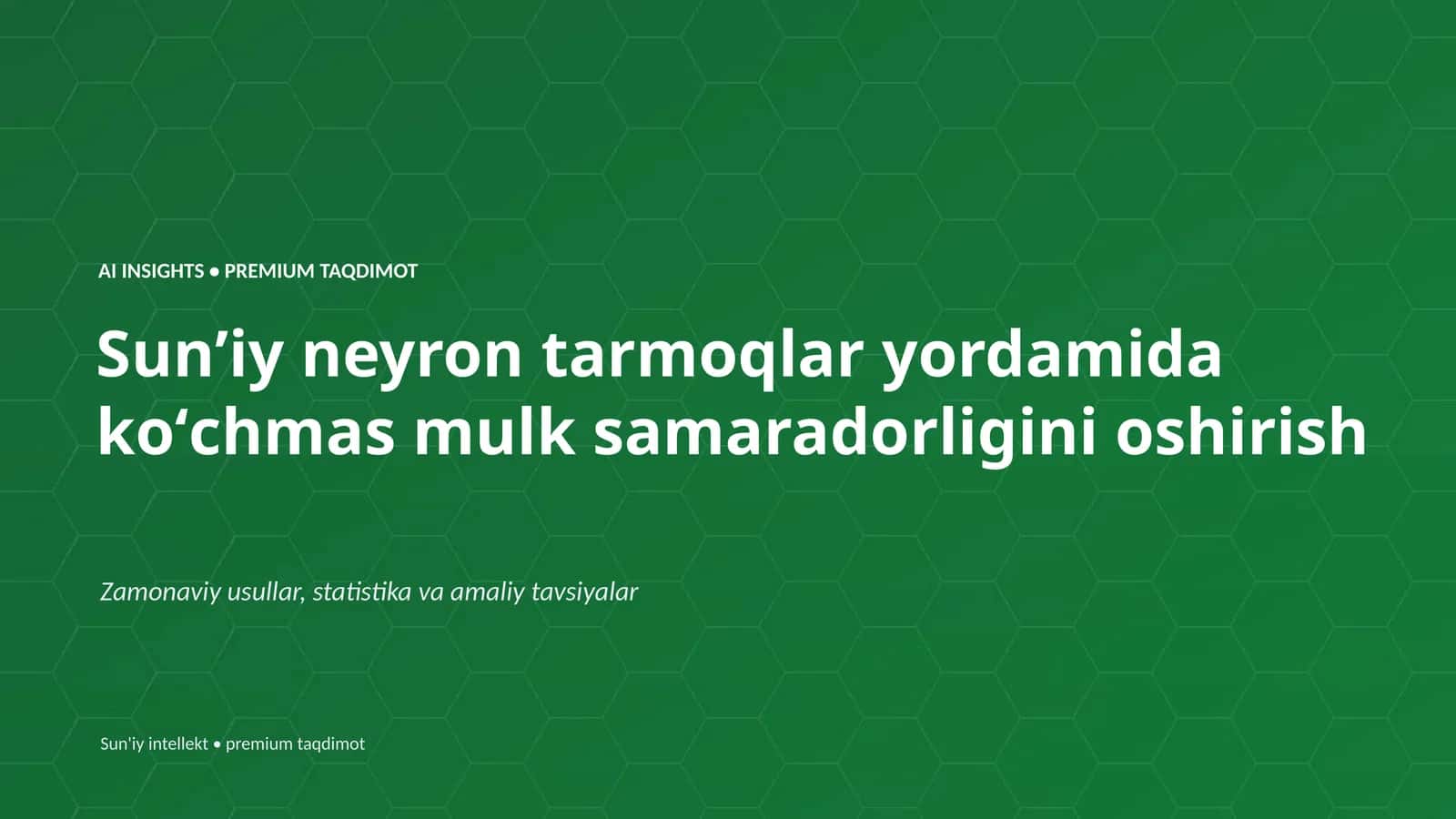 Sun'iy neyron tarmoqlar