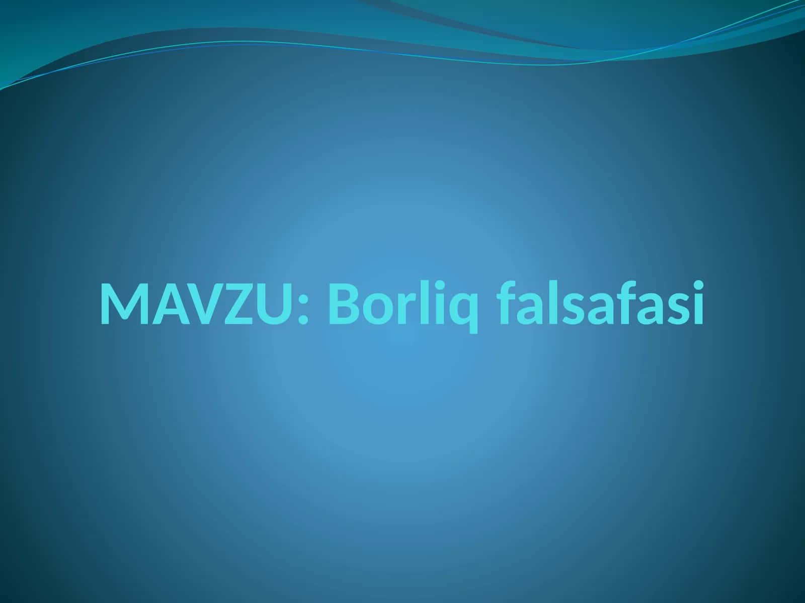 Borliqfalsafasi