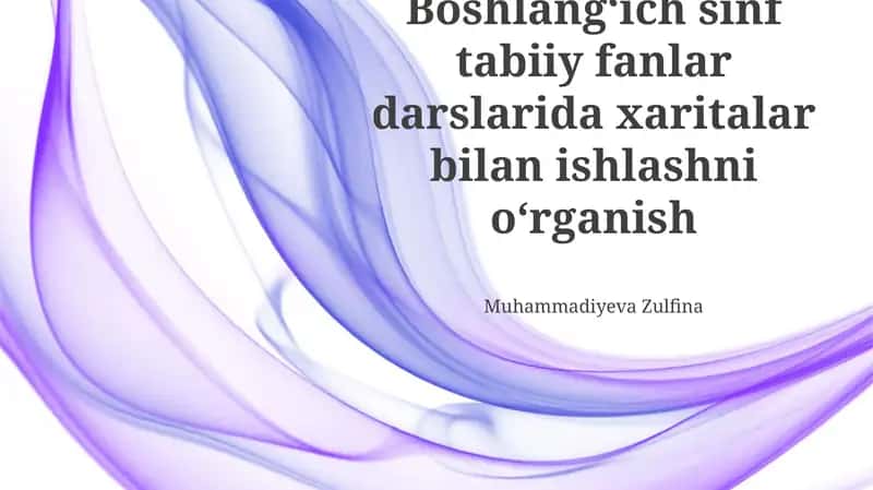 Xaritlar bilan ishlashni oʻrganish