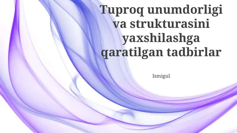 Qoplovchi ekinlar texnologiyalari
