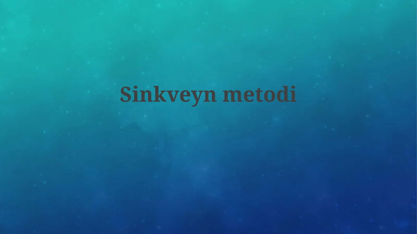 Sinkveynmetodi