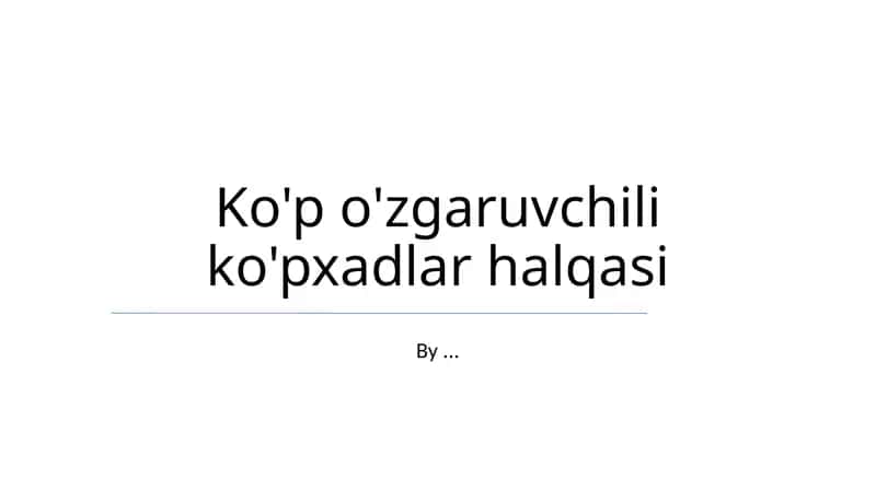 Ko'p o'zgaruvchili ko'pxadlar halqasi
