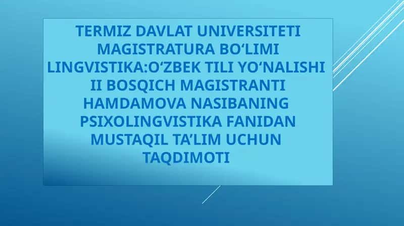Individual bilingvizmning asosiy turlari