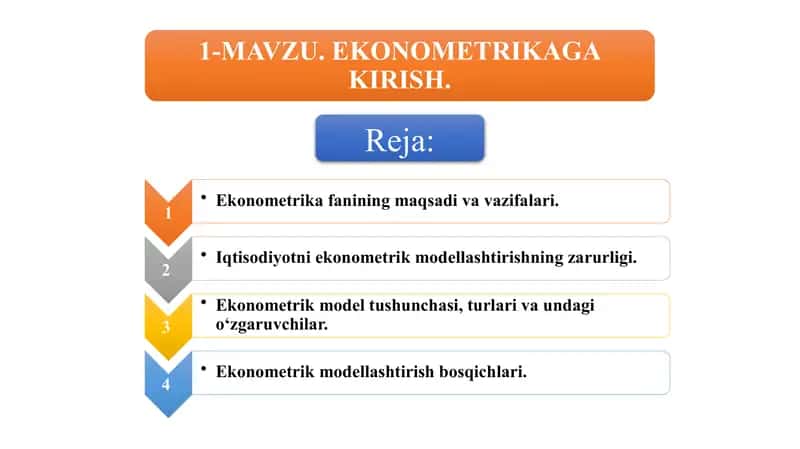 Ekonometrikaga kirish