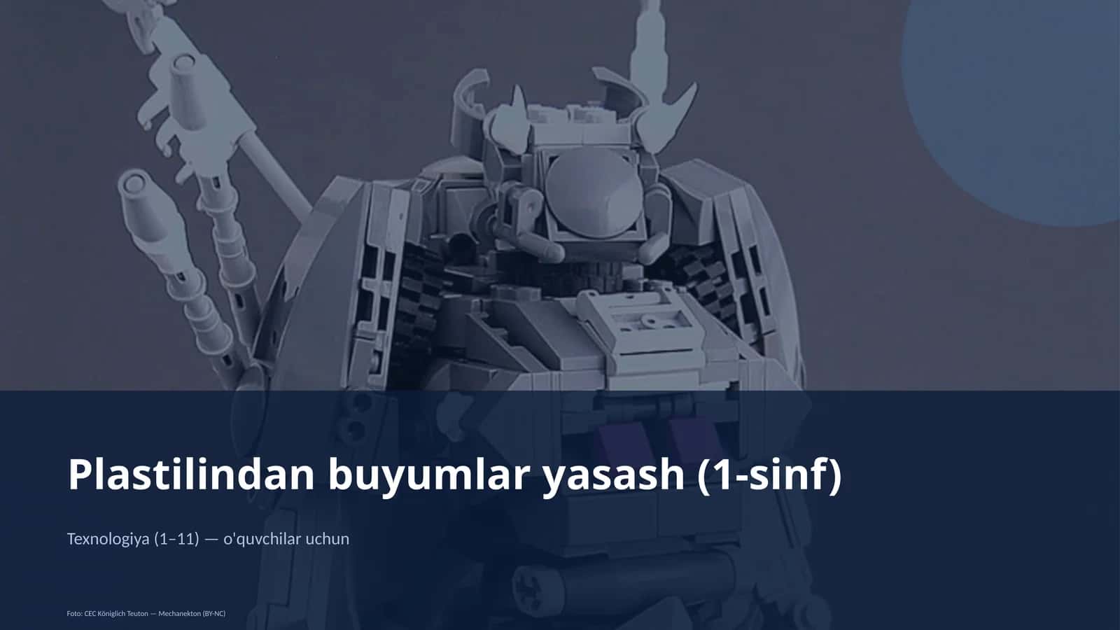 Plastilindan buyumlar yasash (1-sinf)