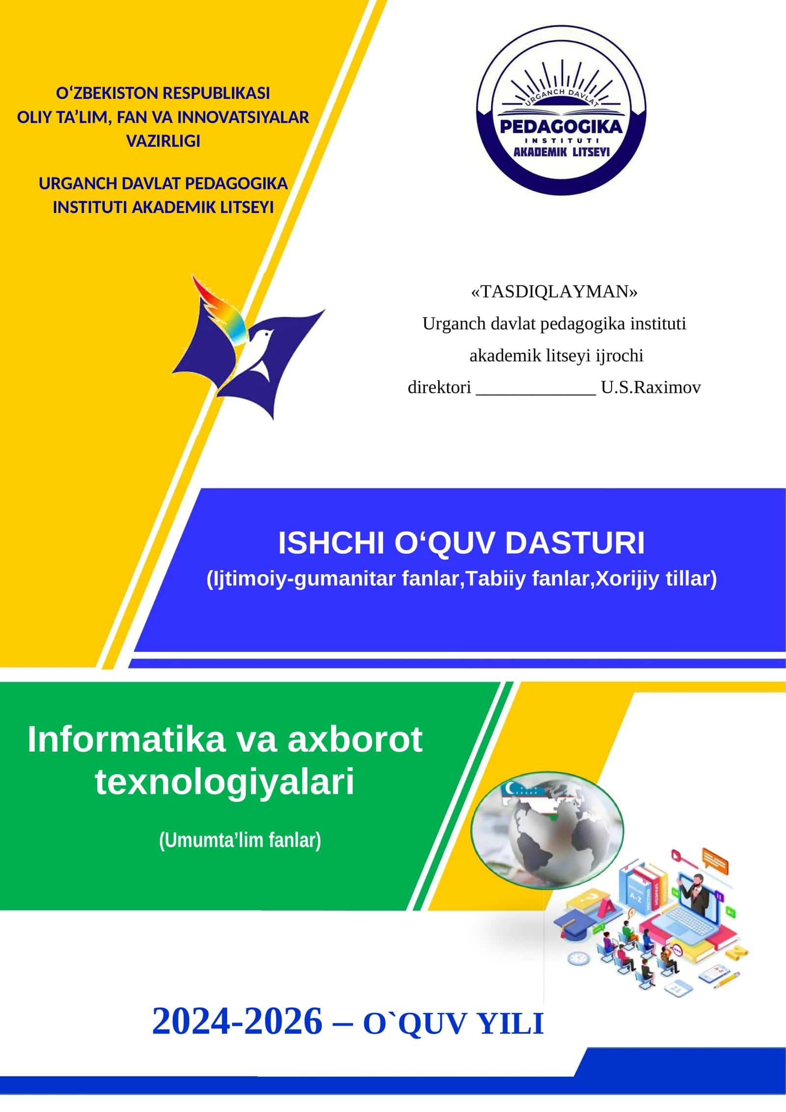 Informatika va axborot texnologiyalari (Umumta’lim fanlar)
