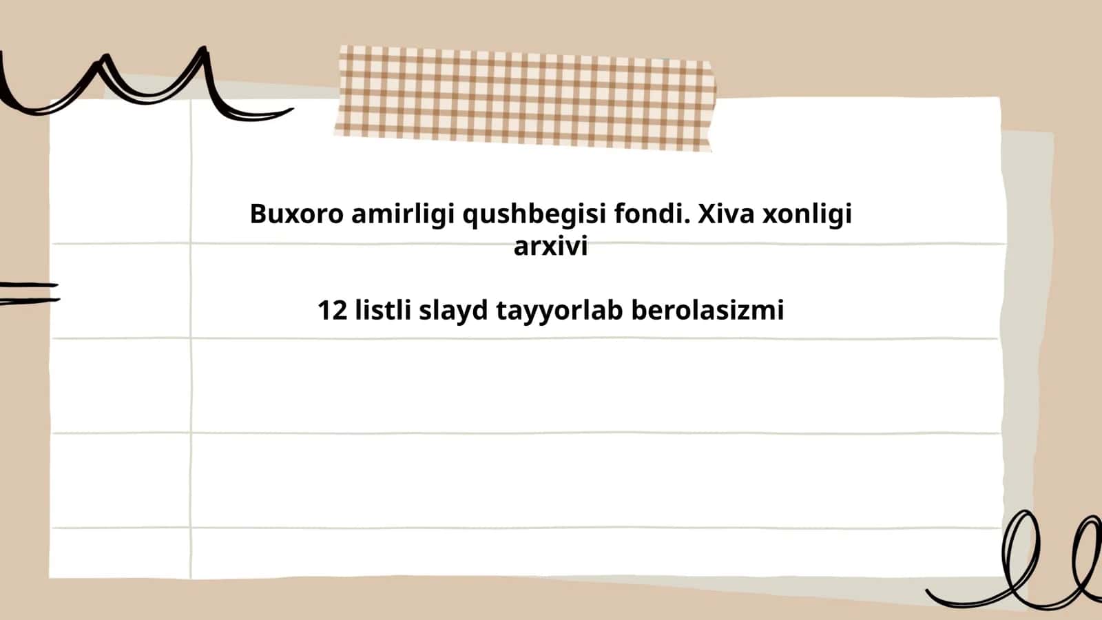 Buxoro amirligi qushbegisi fondi. Xiva xonligi arxivi