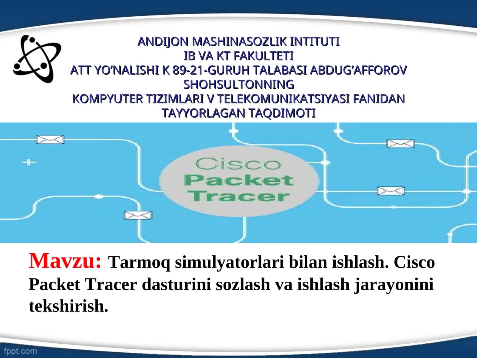 Tarmoq simulyatorlari bilan ishlash