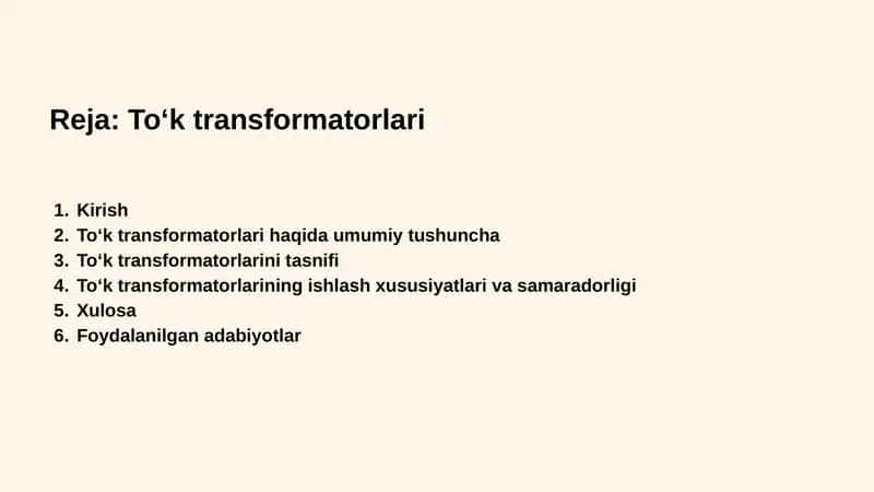 To‘k Transformatorlari