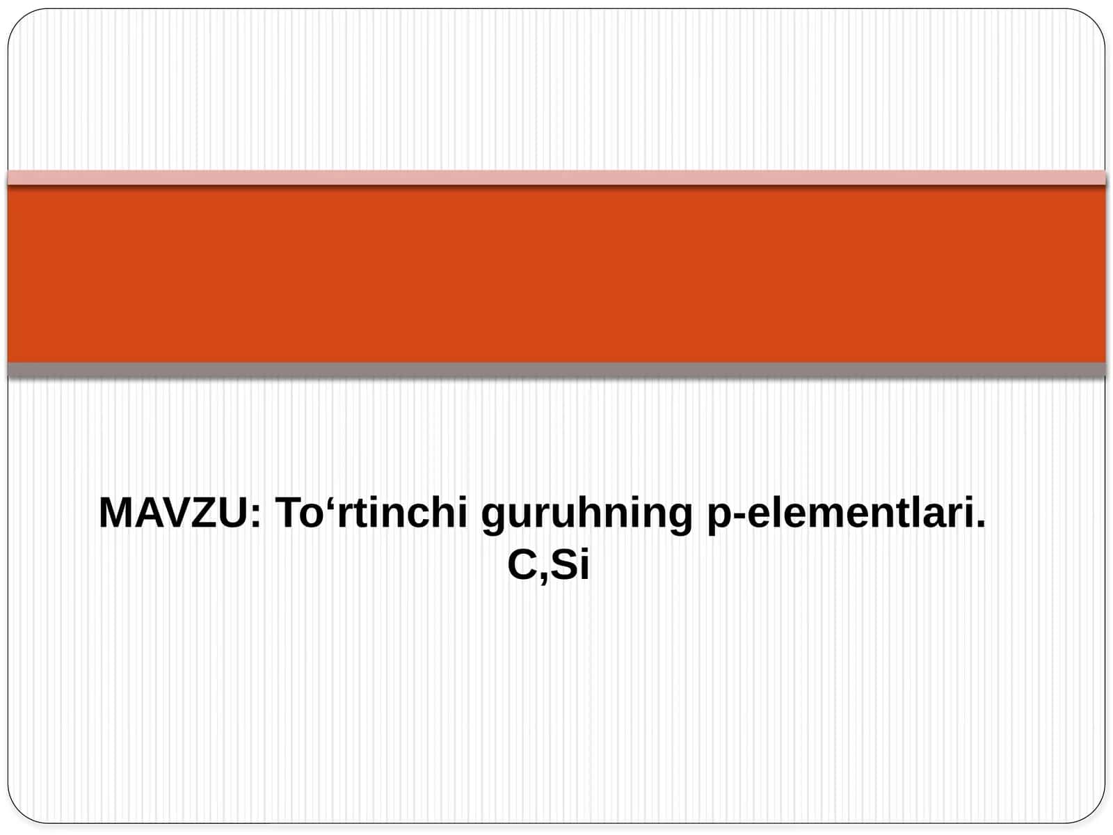 To‘rtinchi guruhning p-elementlari