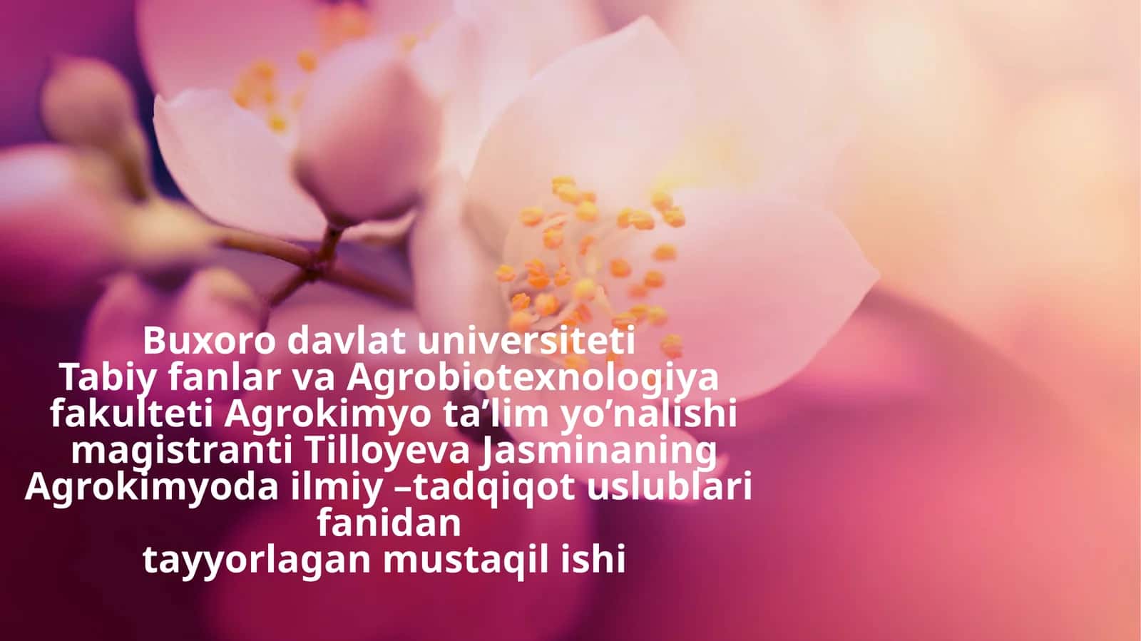 agrokimyo mustaqil ish