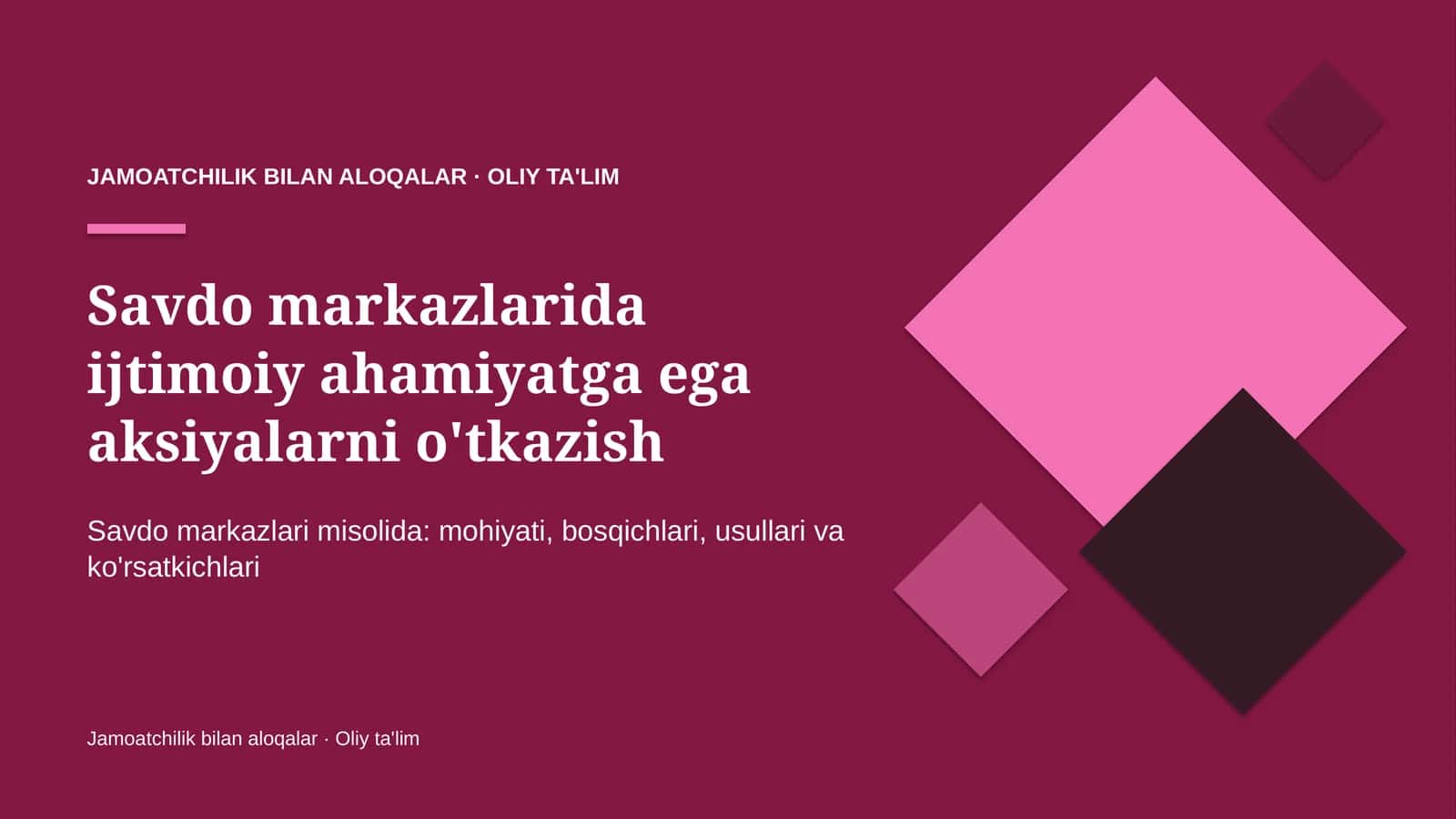 savdo markazlarida ijtimoiy ahamiyatga ega aksiyalarni o'tkazish 4126