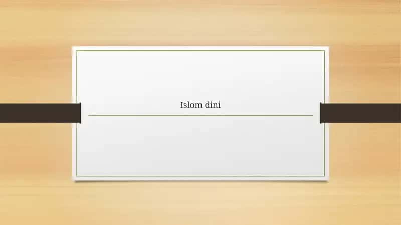 Islom dini
