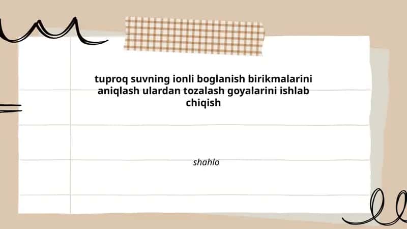 Ionli bog'lanish birikmalarni aniqlash metodlari