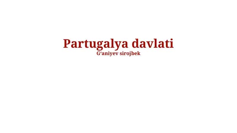 Partugaliya davlati