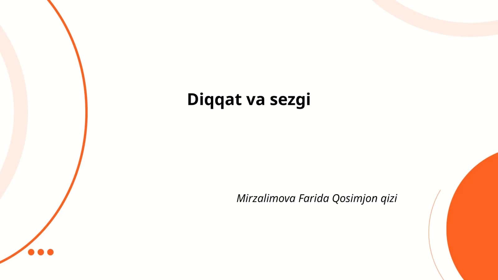 Diqqat va sezgi