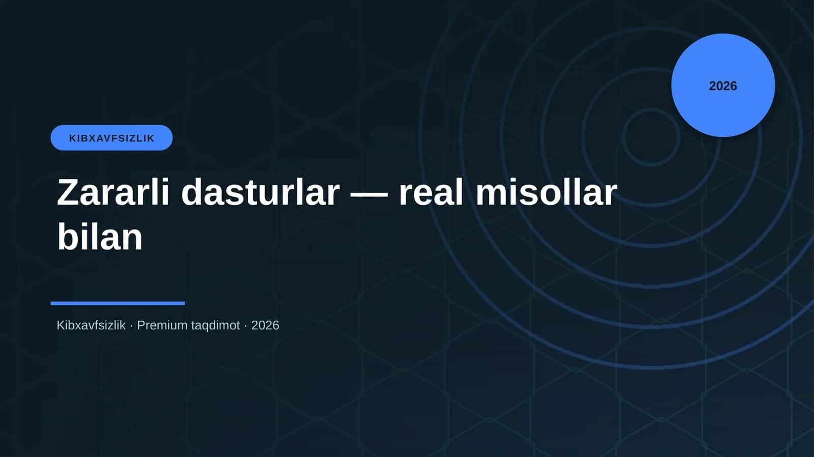 Zararli dasturlar — real misollar bilan