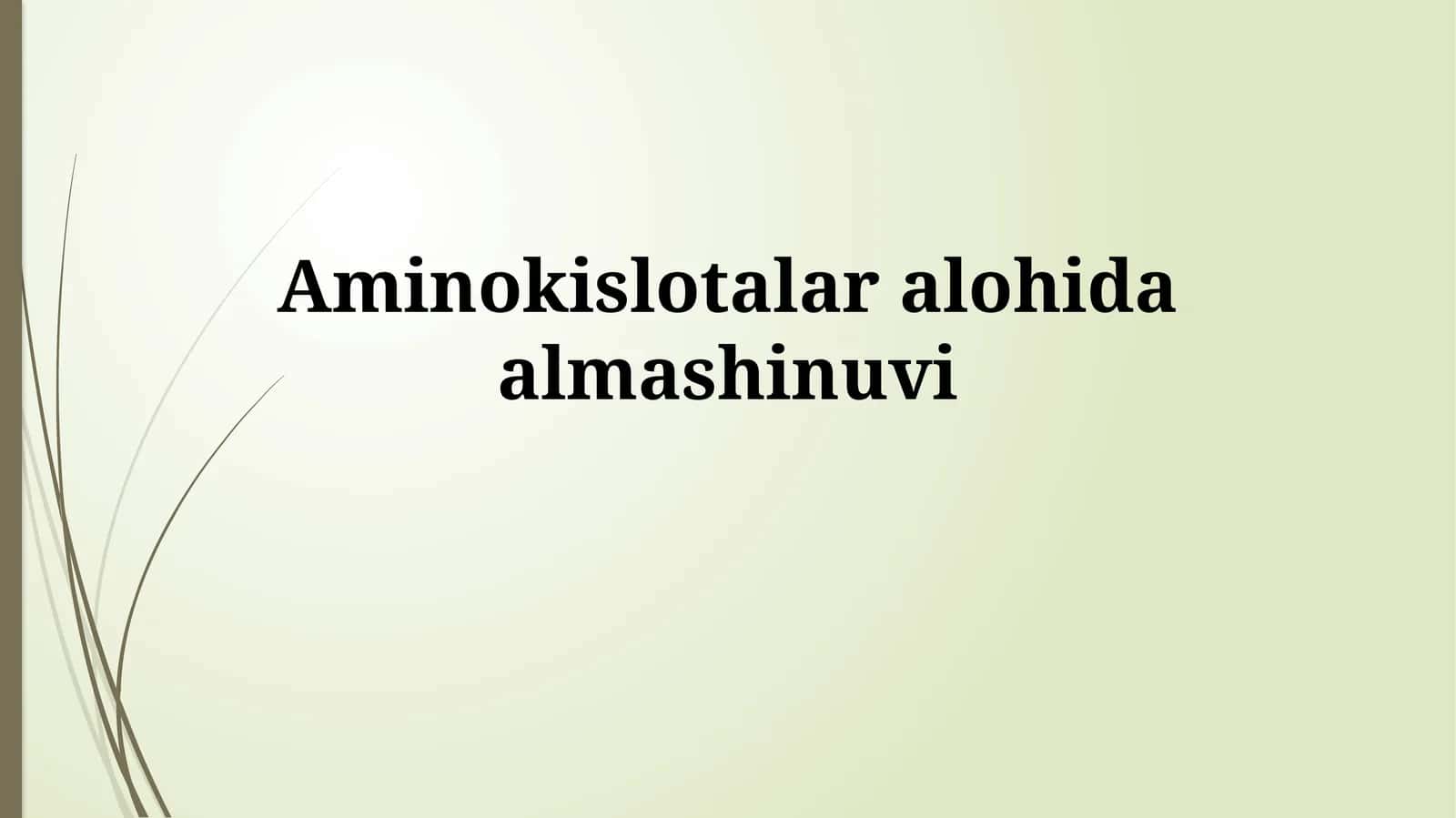Aminokislotalaralohidaalmashinuvi